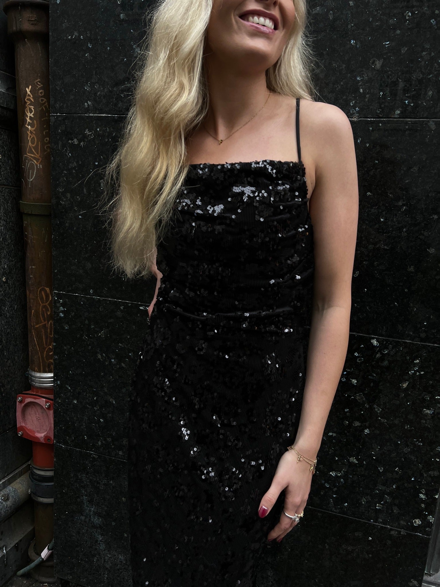 OBJEMINE Long Dress - Black